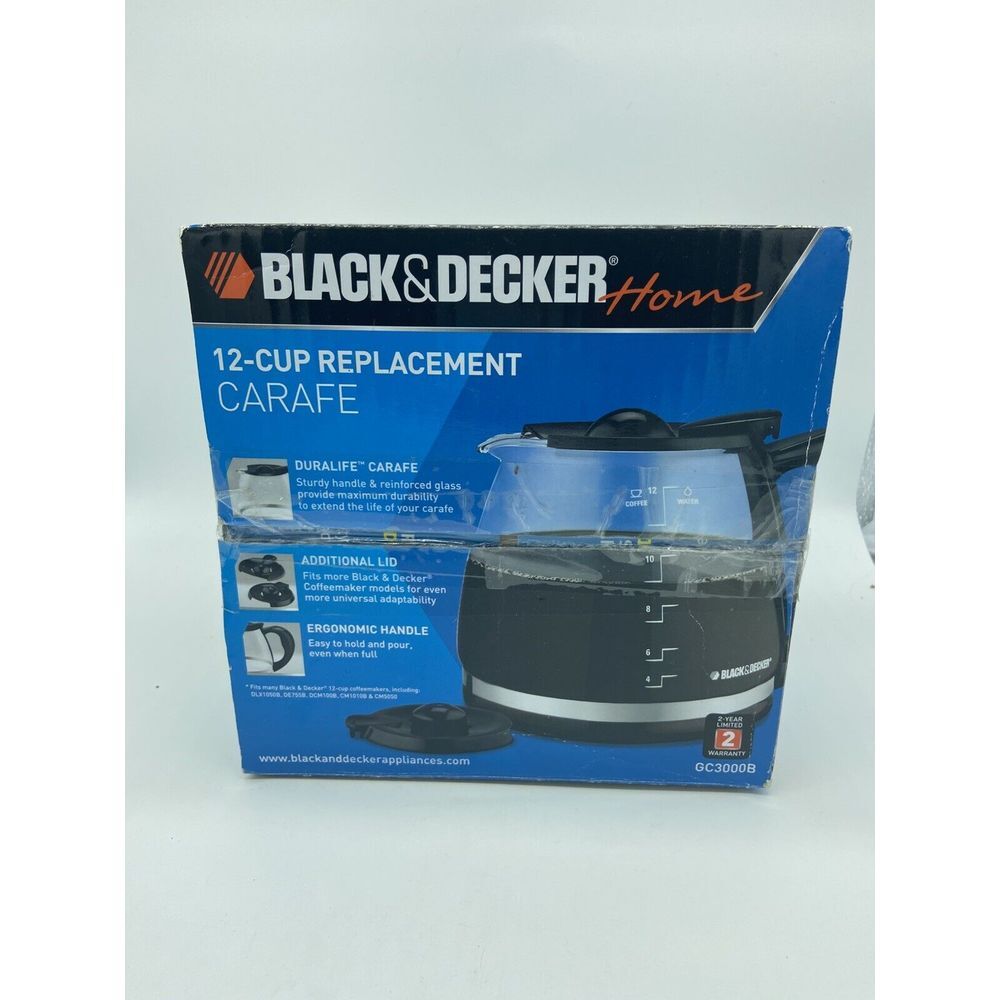 BLACK+DECKER 12-cup Replacement Carafe‎ - black (GC3000B)